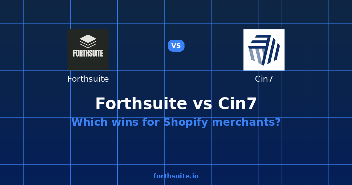 Cin7 ForesightAI Alternatives vs Forthsuite — comparison card showing both products