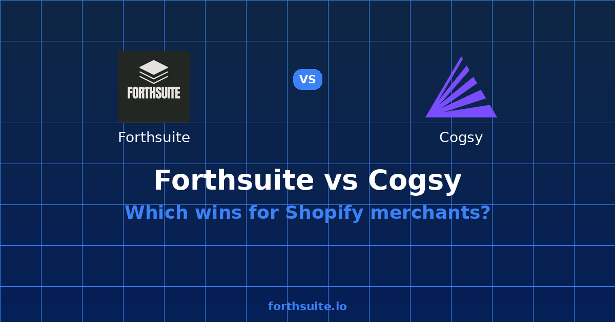 Forthsuite vs Cogsy: Inventory Planning Compared (2026) — comparison card showing both products