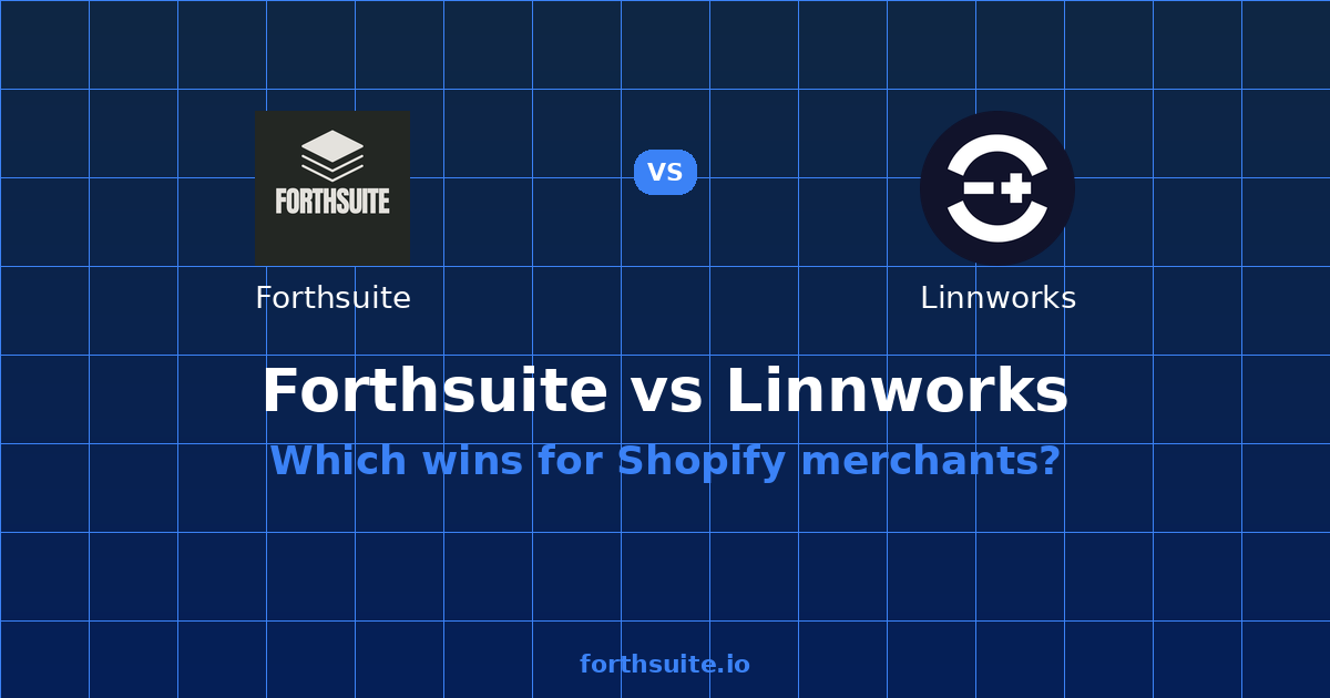 Linnworks Cost vs Forthsuite: Multichannel OMS (2026) — comparison card showing both products
