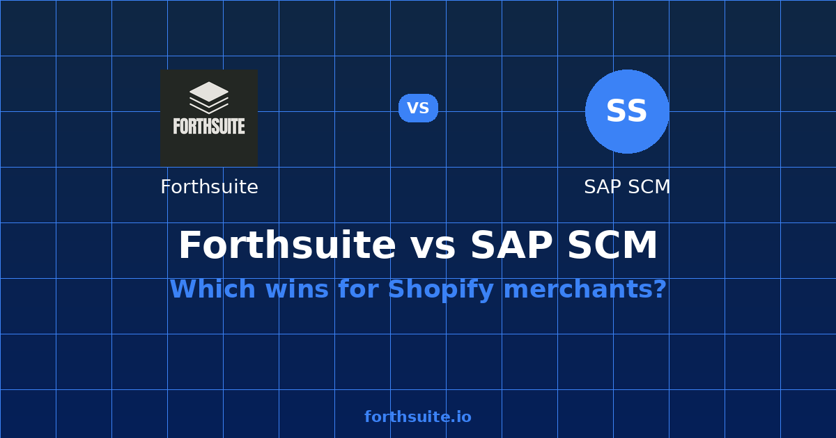 Forthsuite vs SAP SCM: Pricing and Feature Comparison (2026) — comparison card showing both products